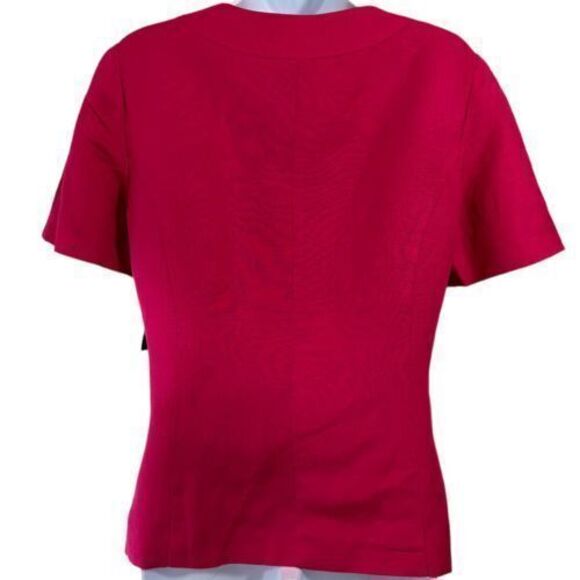 east5th Women's NWT SZ S Island Rose Pink Fully Lined Linen Top Button Closure - Picture 2 of 5